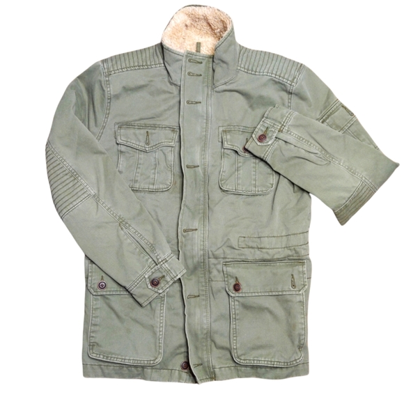 Lucky Brand Jackets & Coats Lucky Brand Green Military Style Sherpa